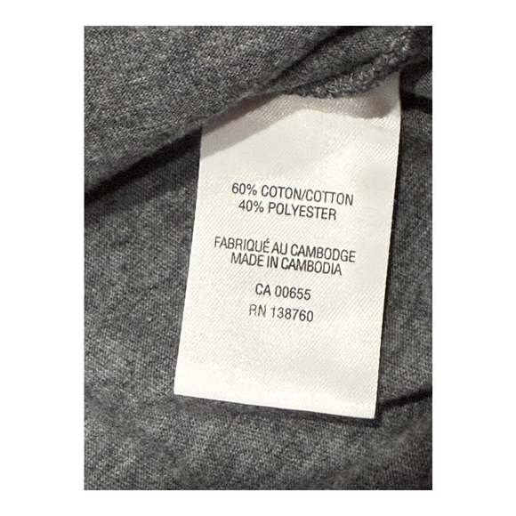 Reitmans Shirt Womens Small Gray Long Sleeve Coffee Time Henley Graphic Top - Picture 5 of 8